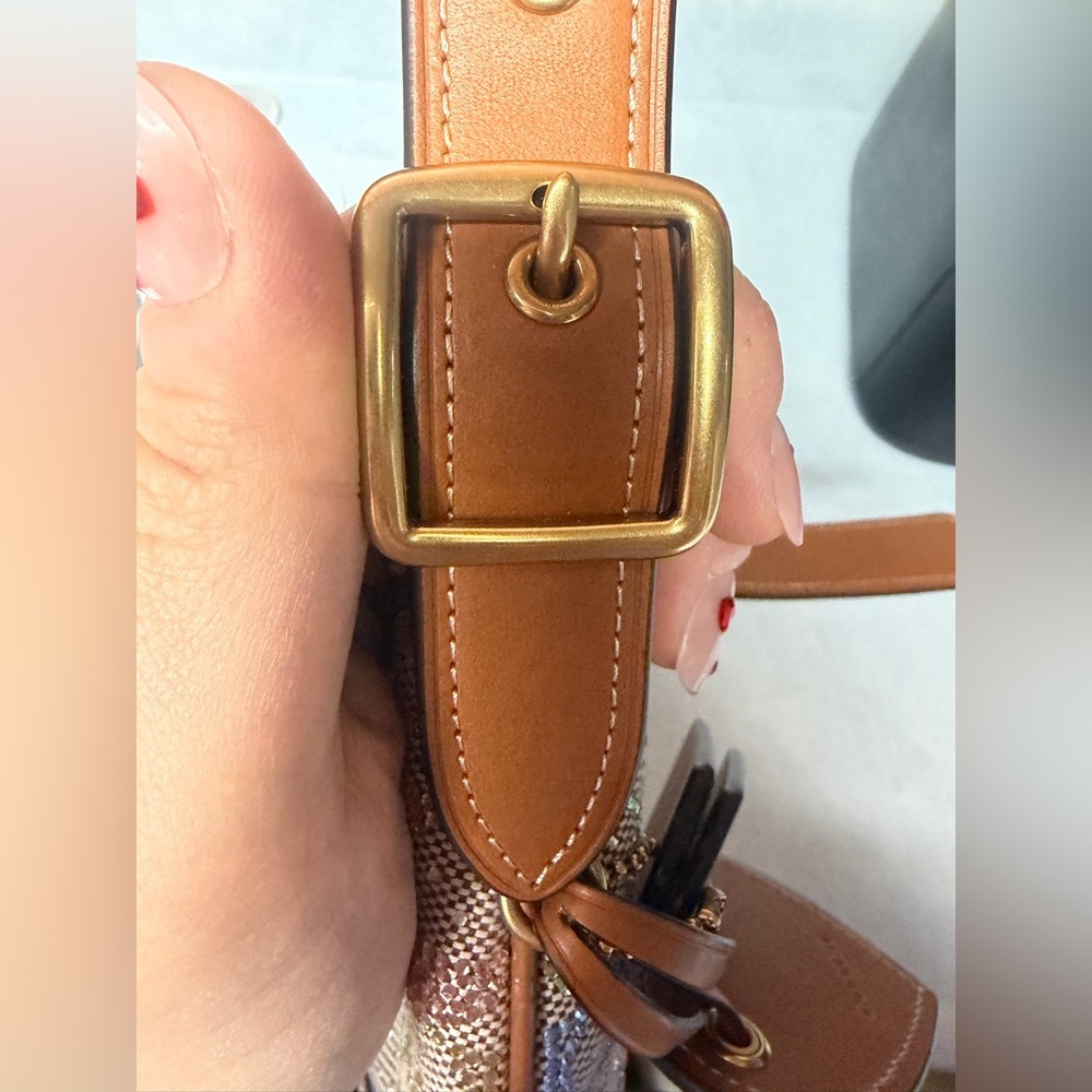 Coach Hobo in Multicolor Signature Canvas with Saddle Brown Leather Trim - Picture 14 of 16